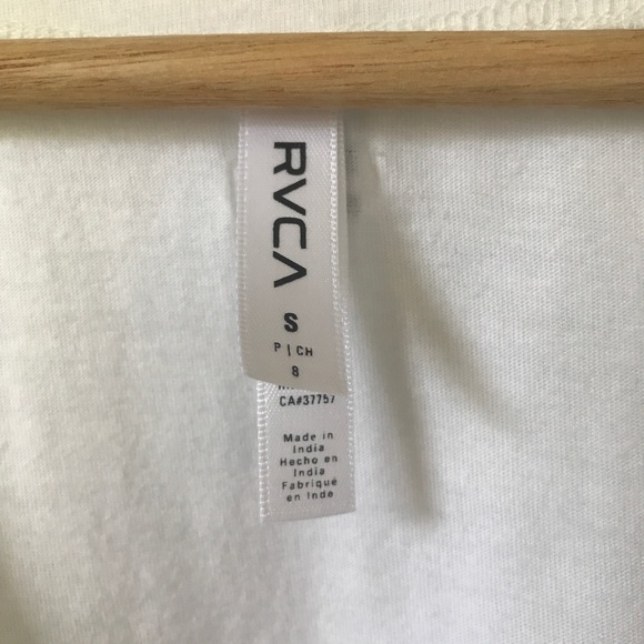 RVCA Button Up V Neck Tee Shirt, Size S - Picture 6 of 12